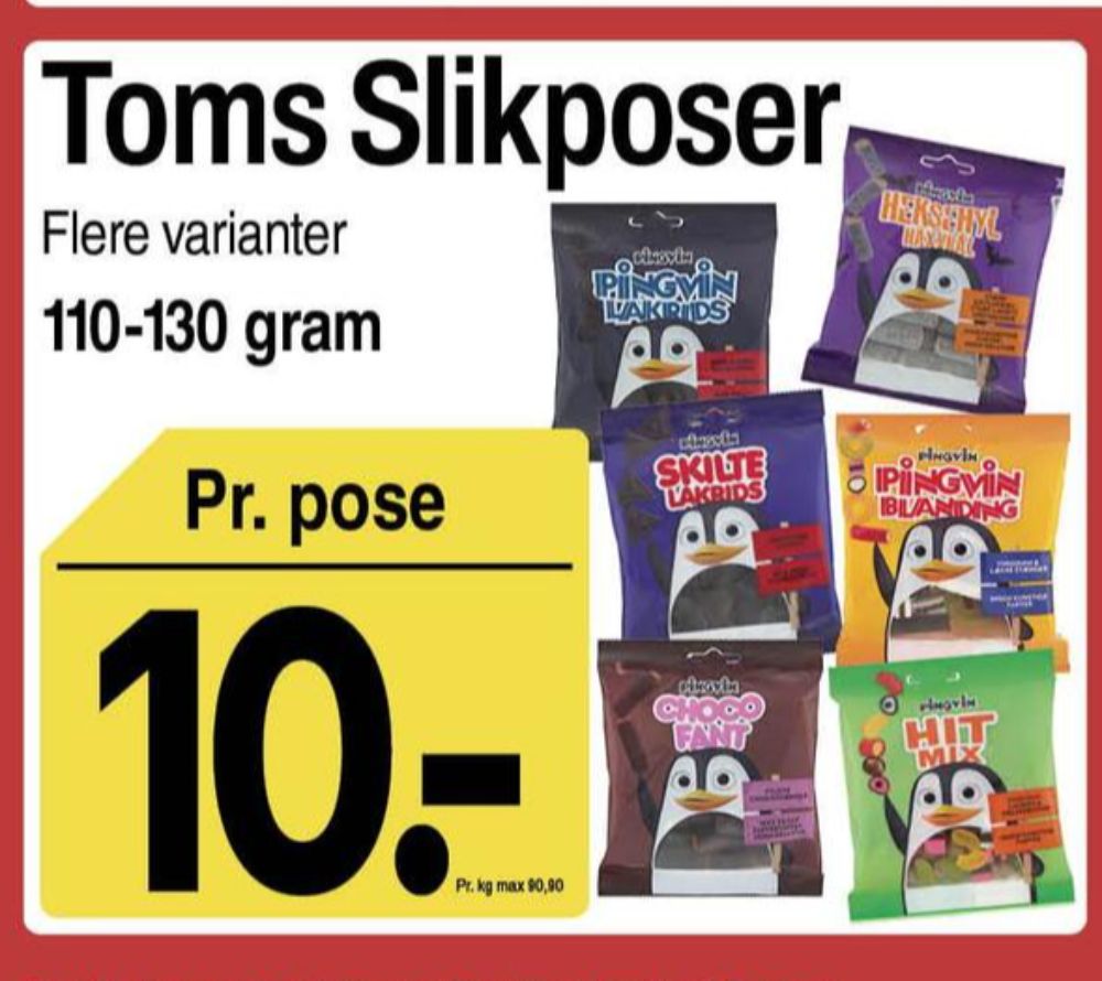 Toms Pingvin HitMix, Slikposer