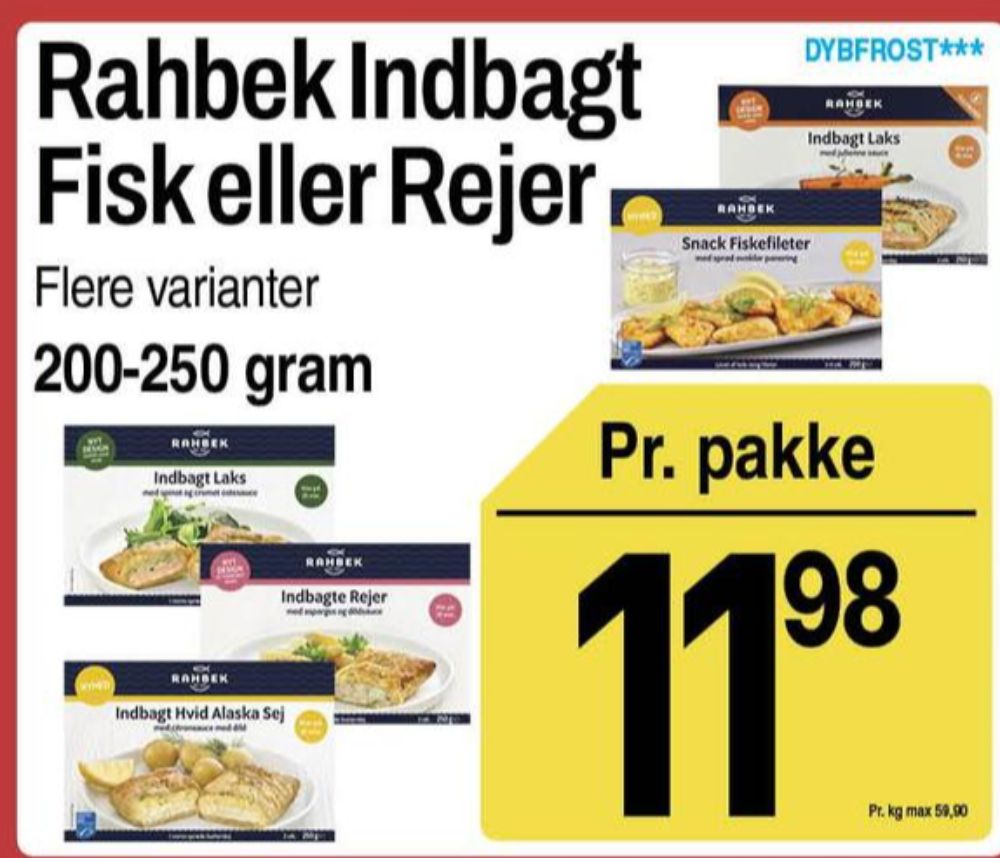 Rahbek, Indbagt Laks med Spinat og Ostesauce