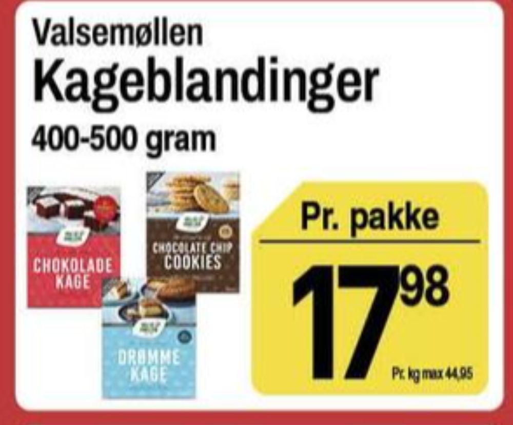 Valsemøllen, Chokoladekageblanding
