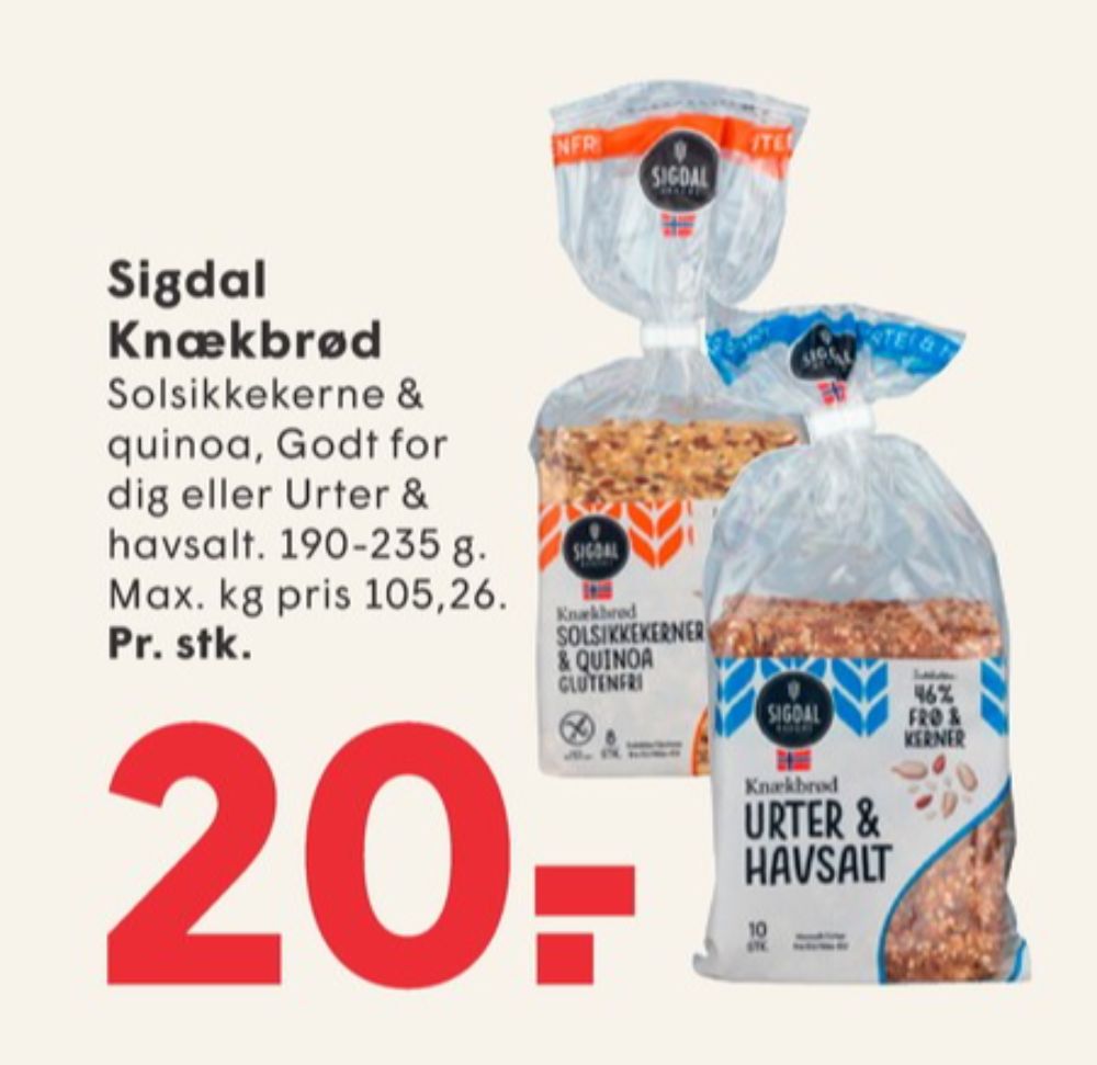 Sigdal, Urter & Havsalt knækbrød