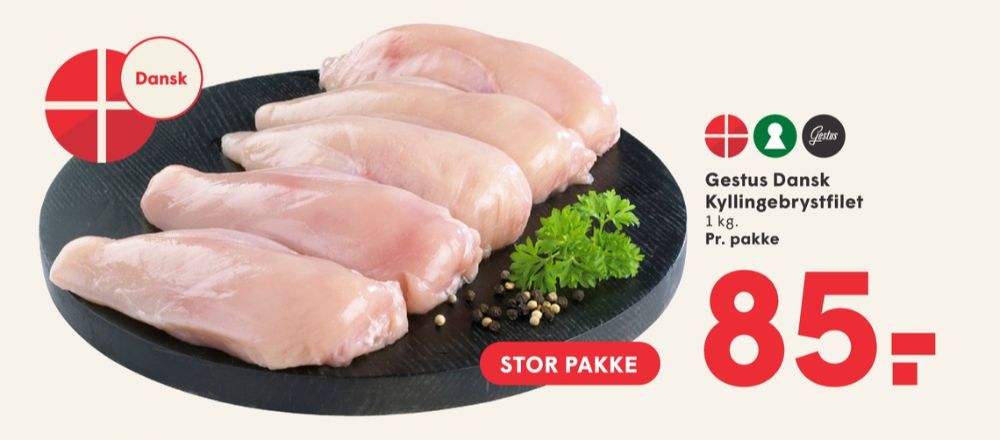 Gestus, Kyllingebrystfilet