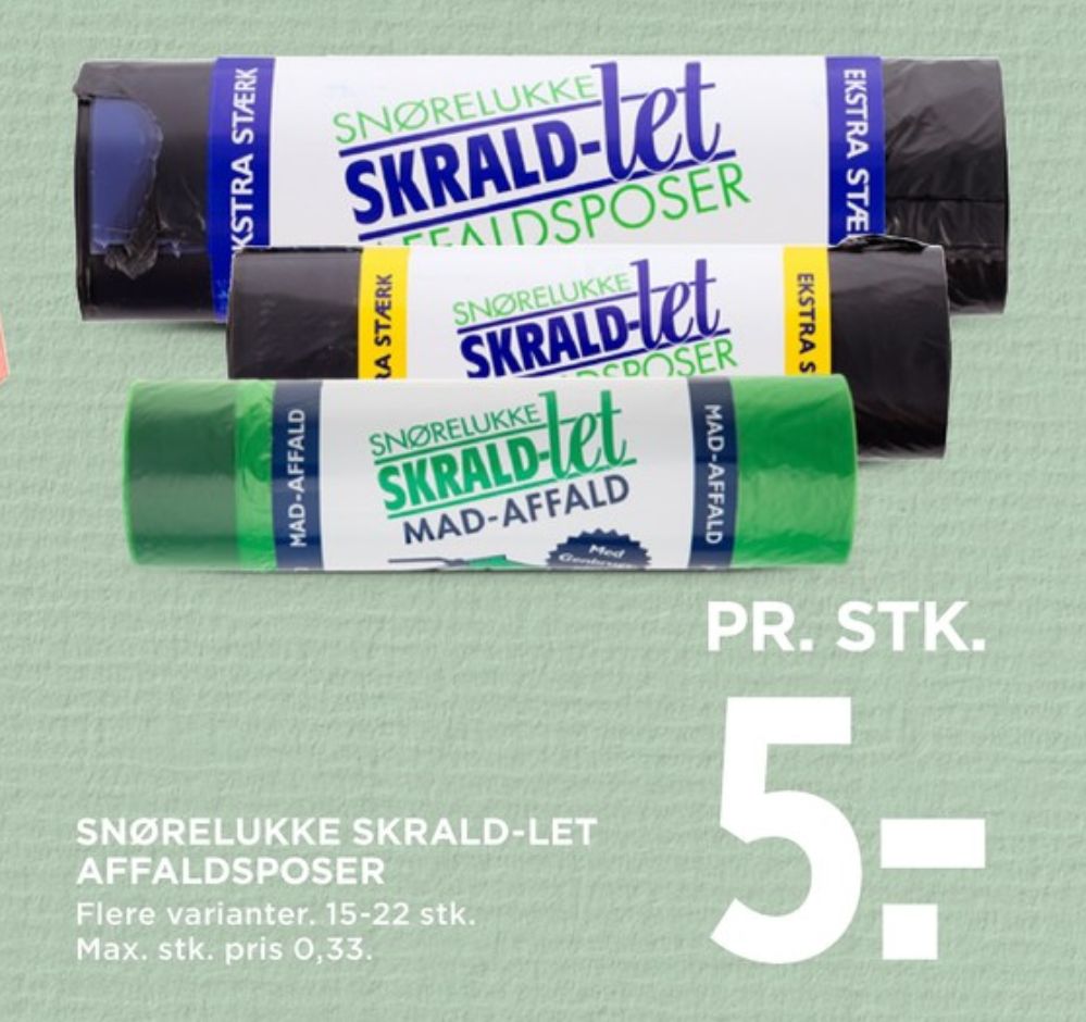 Skrald-let, Affaldsposer