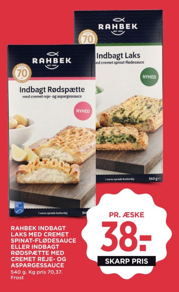 Rahbek, Indbagt Laks med cremet spinat-flødesauce