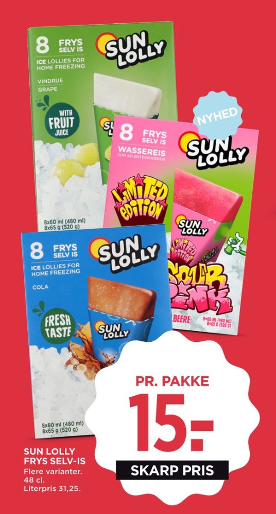 Sun Lolly, Is frys selv - Sour Pink