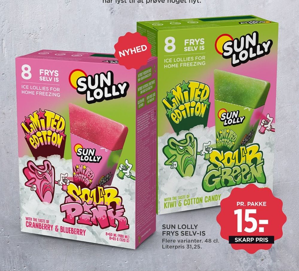 Sun Lolly, Is frys selv - Sour Pink