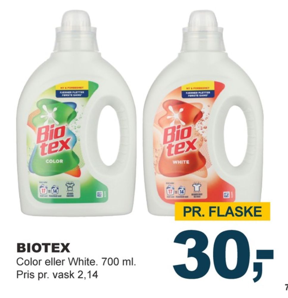 Biotex, Vaskemiddel-flydende
