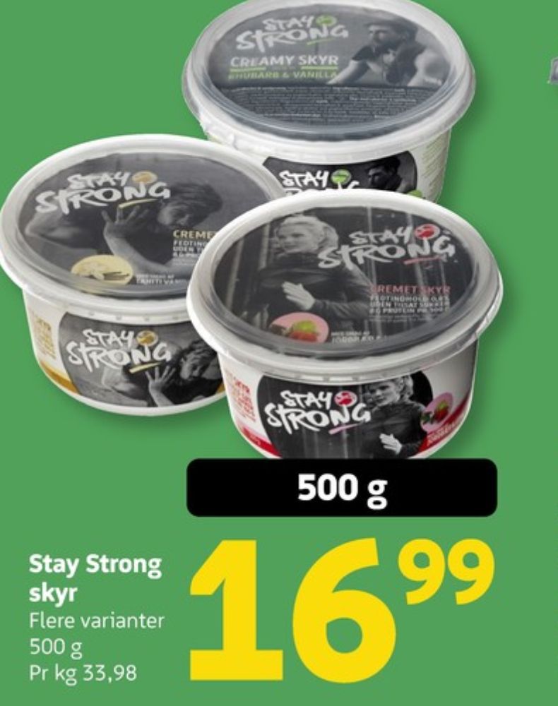 Stay Strong, Rabarber og Vanilje Skyr 