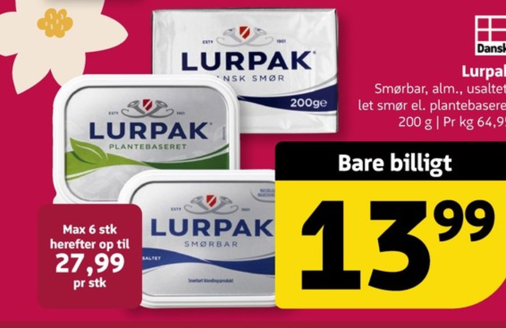 Lurpak, Smør