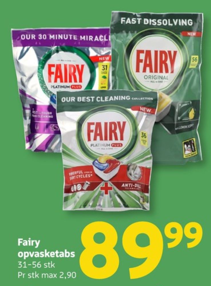 Fairy, Maskinopvask-tabs