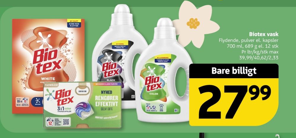 Biotex, Vaskemiddel-tabs