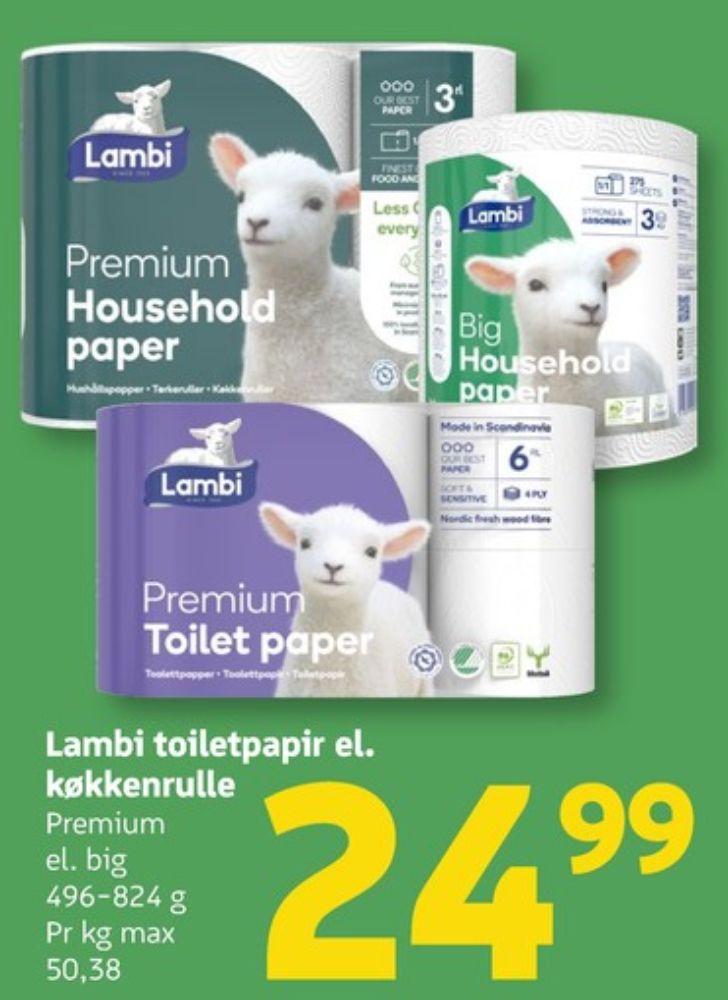 Lambi Premium, Toiletpapir