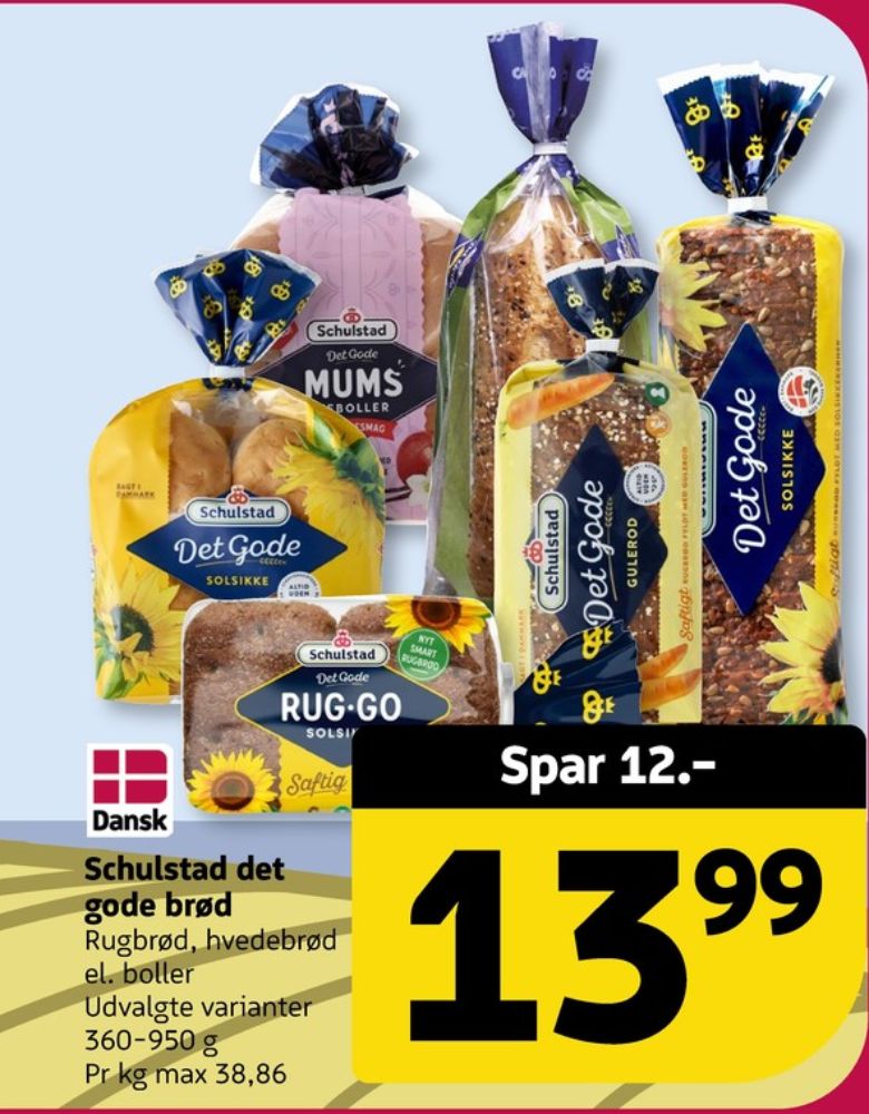 Schulstad Det Gode, Solsikkerugbrød