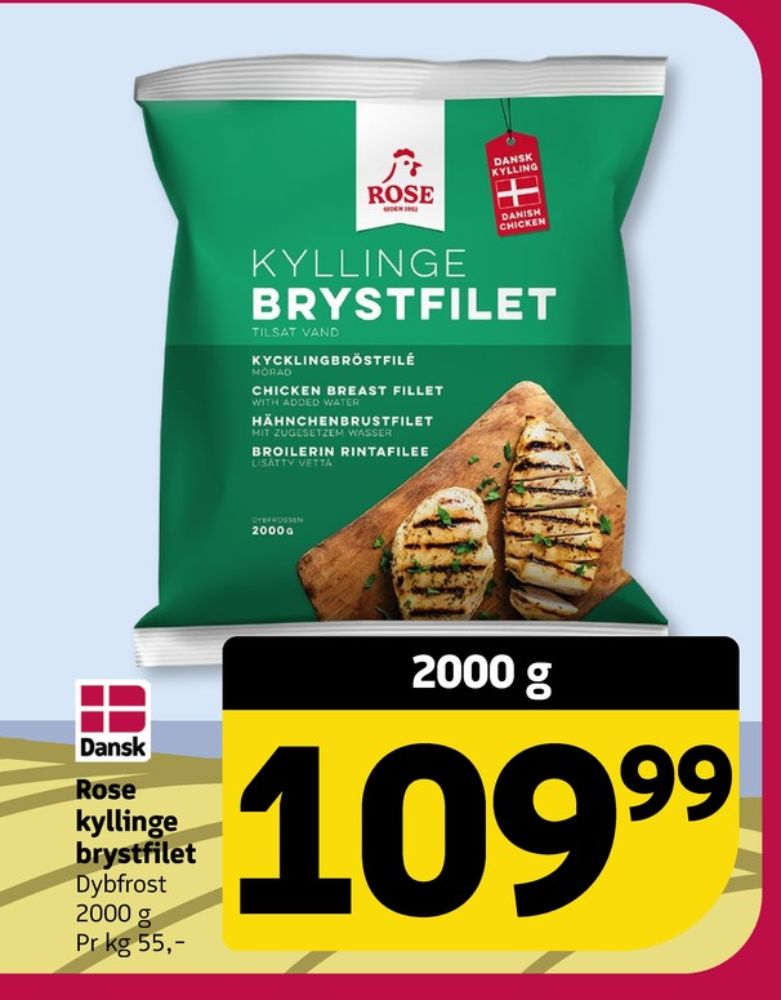 Rose, Kyllingebrystfilet
