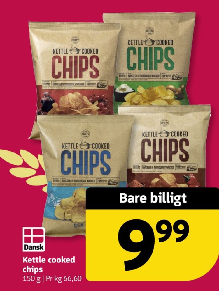 Kettle Cooked Chips, Sea Salt Chips