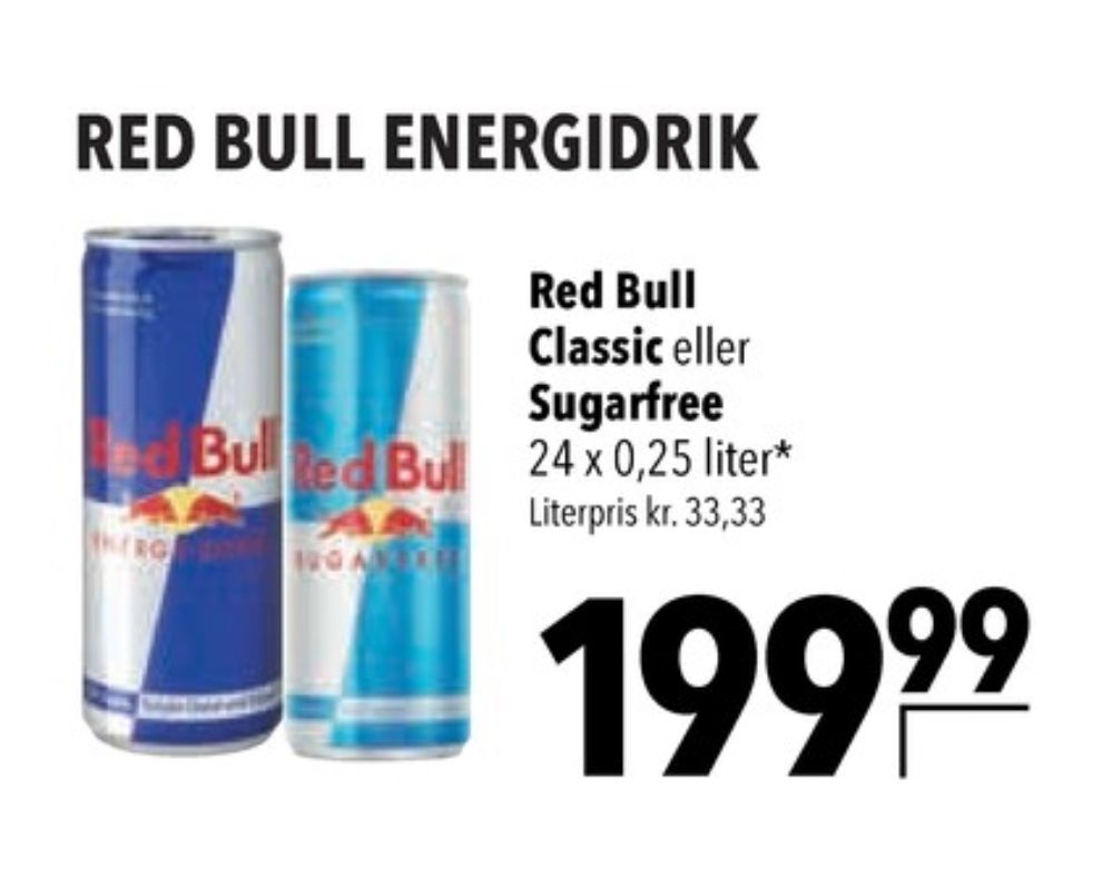 Red Bull Sugarfree, Energidrik 24 pk.