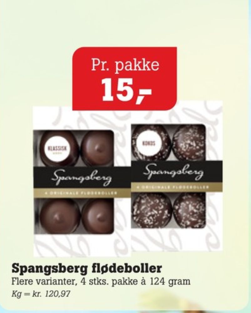 Spangsberg, Flødeboller Kokos