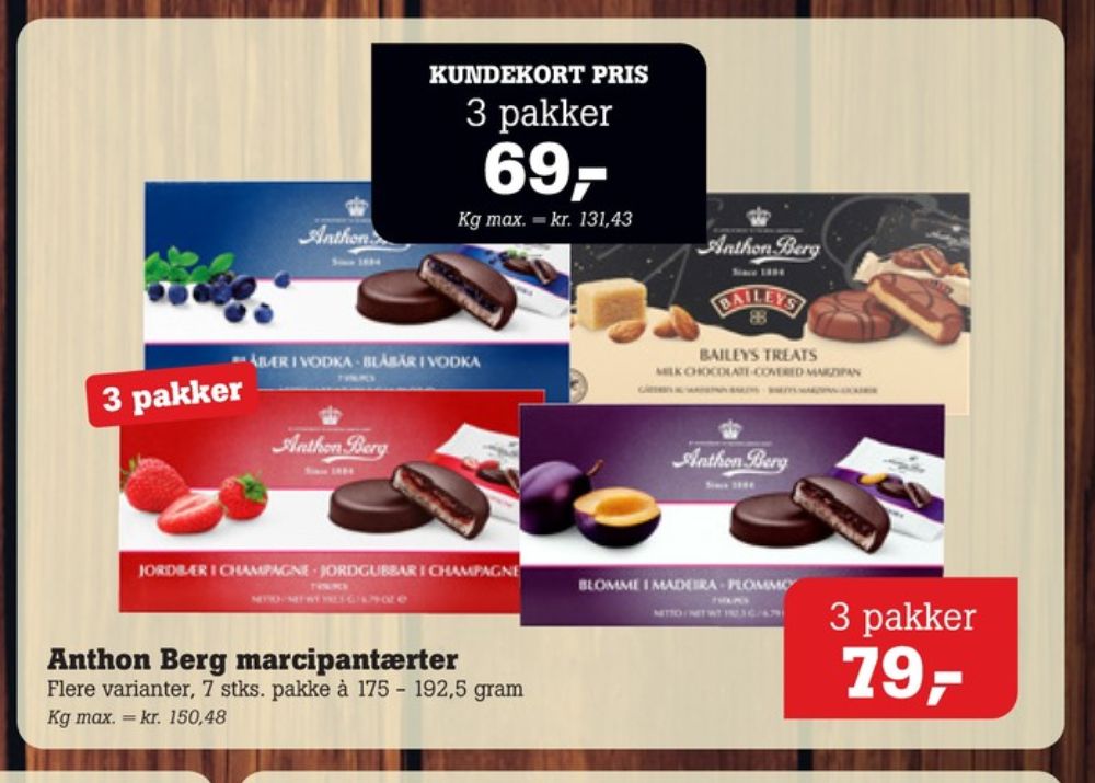 Anthon Berg, Marcipantærter Baileys Treats