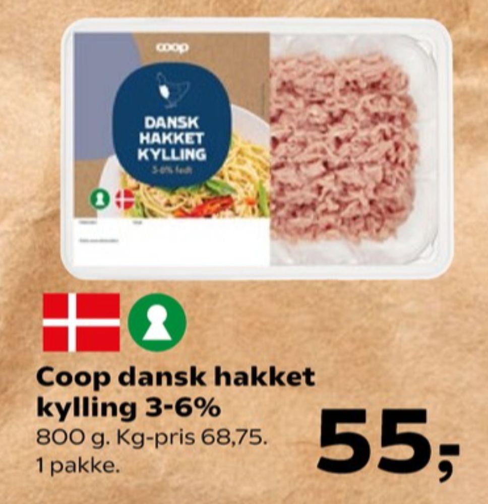 Coop, Hakket kylling 3-6%