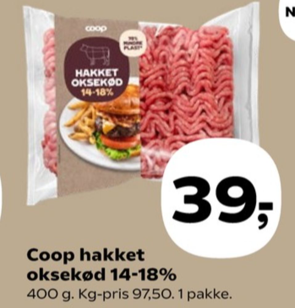 Coop, Hakket oksekød 14-18%