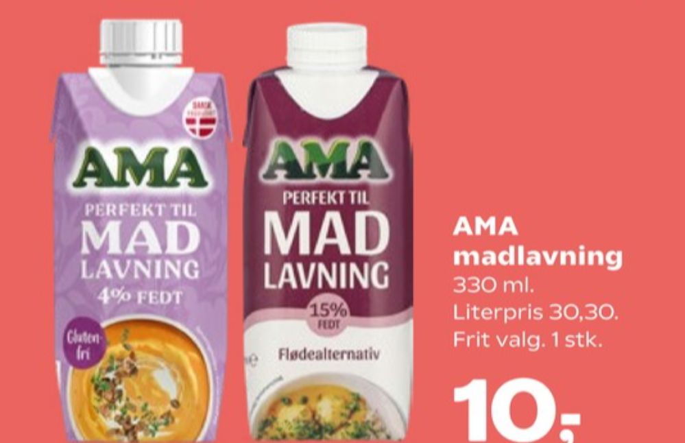 Ama, Madlavningsfløde 4%