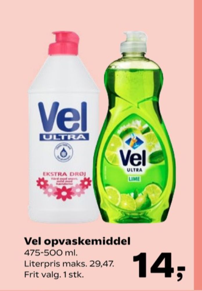 Vel, Opvaskemiddel
