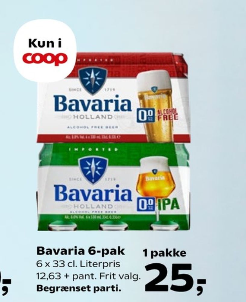 Bavaria, Øl - Alkoholfri 6 pk.