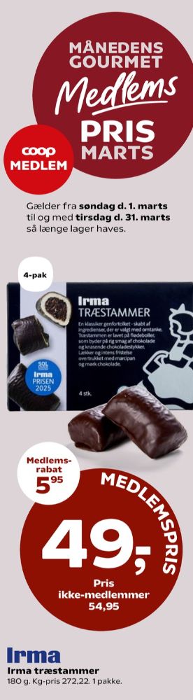 Irmas, Træstammer