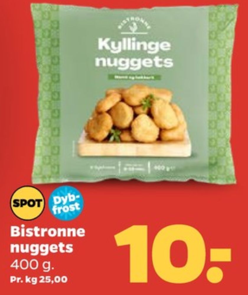 Bistronne, Kyllingenuggets