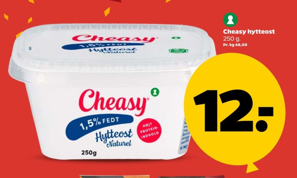 Cheasy, Hytteost naturel 1,5%