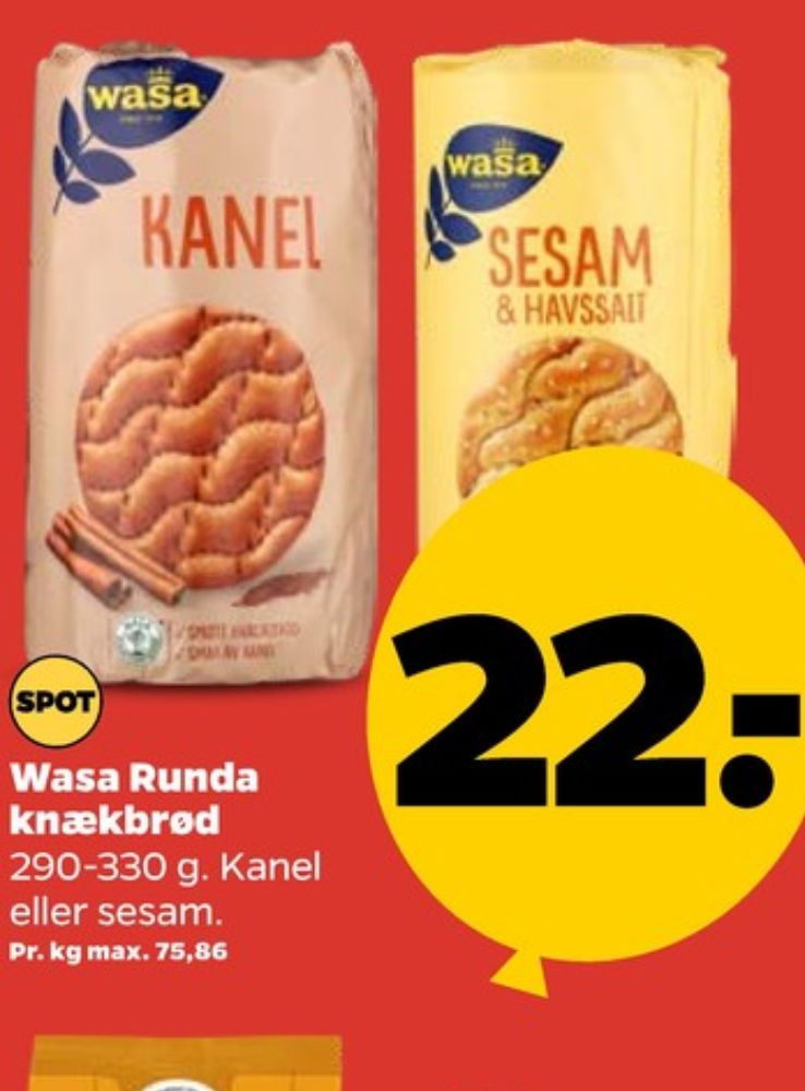 Wasa, Kanel knækbrød