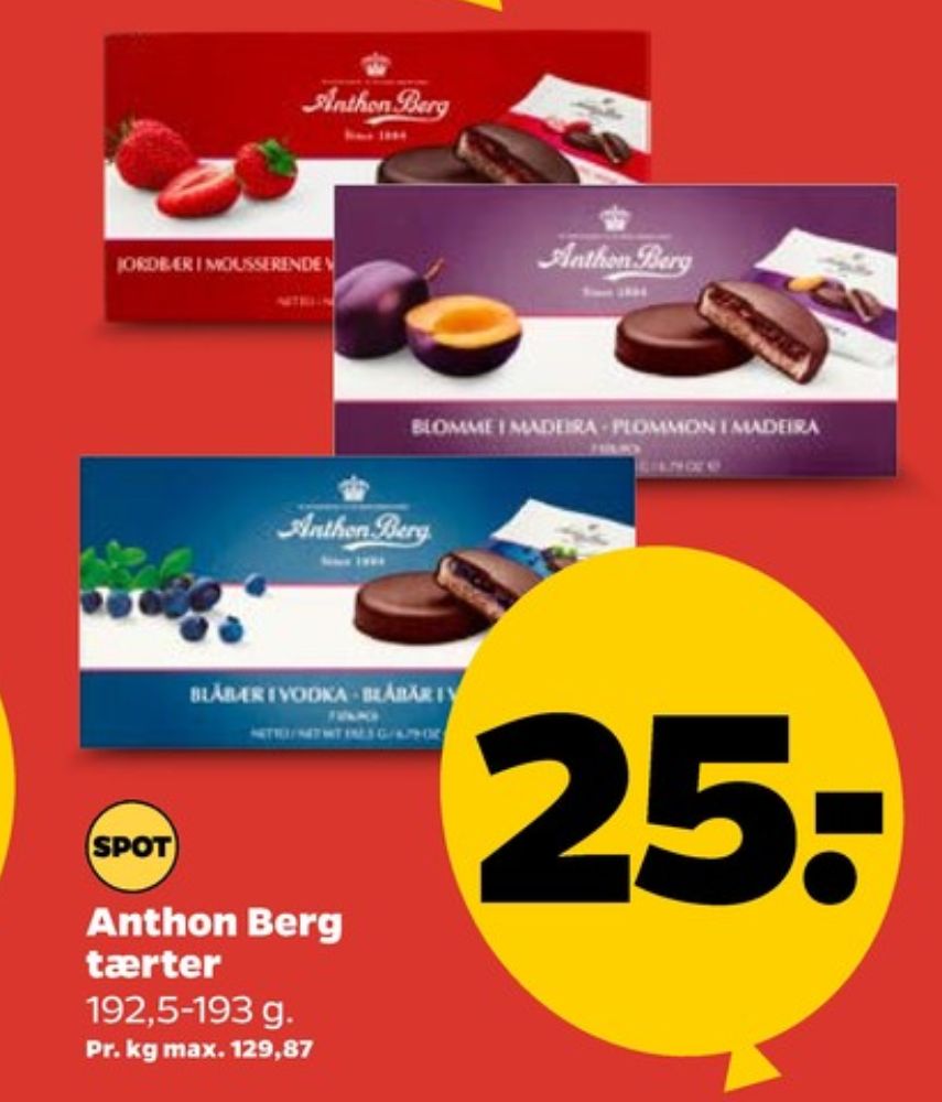 Anthon Berg, Marcipantærter Blomme i Madeira