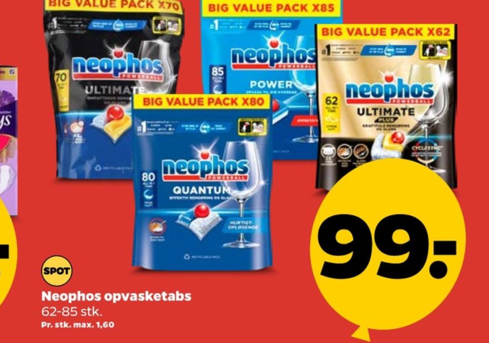 Neophos, Maskinopvask-tabs