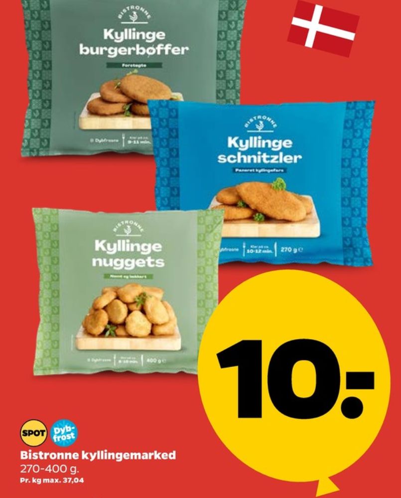 Bistronne, Kyllingenuggets