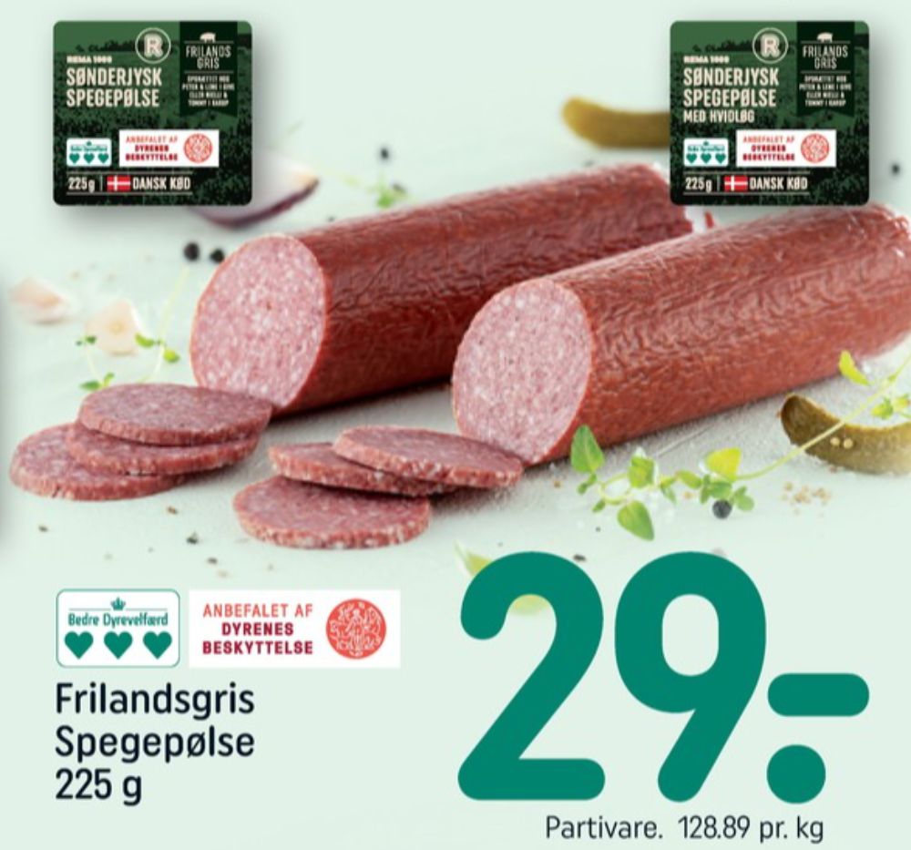 Rema 1000, Sønderjysk Spegepølse Hvidløg