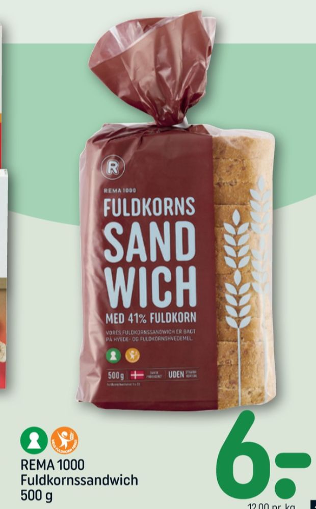 Rema 1000, Fuldkornssandwich
