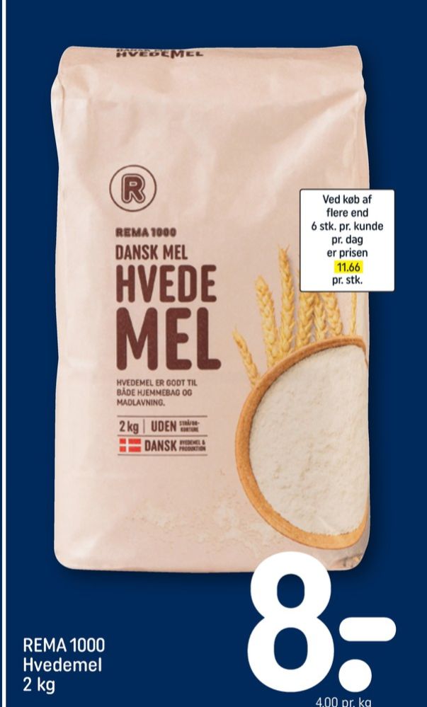 Rema 1000, Hvedemel