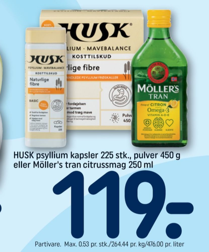 Husk, Kosttilskud