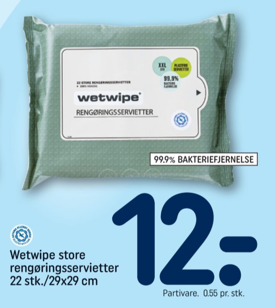 Wetwipe, Rengøringsservietter