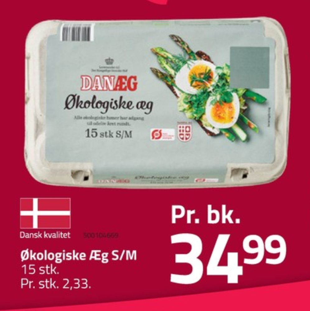 Danæg, Økologiske æg S/M