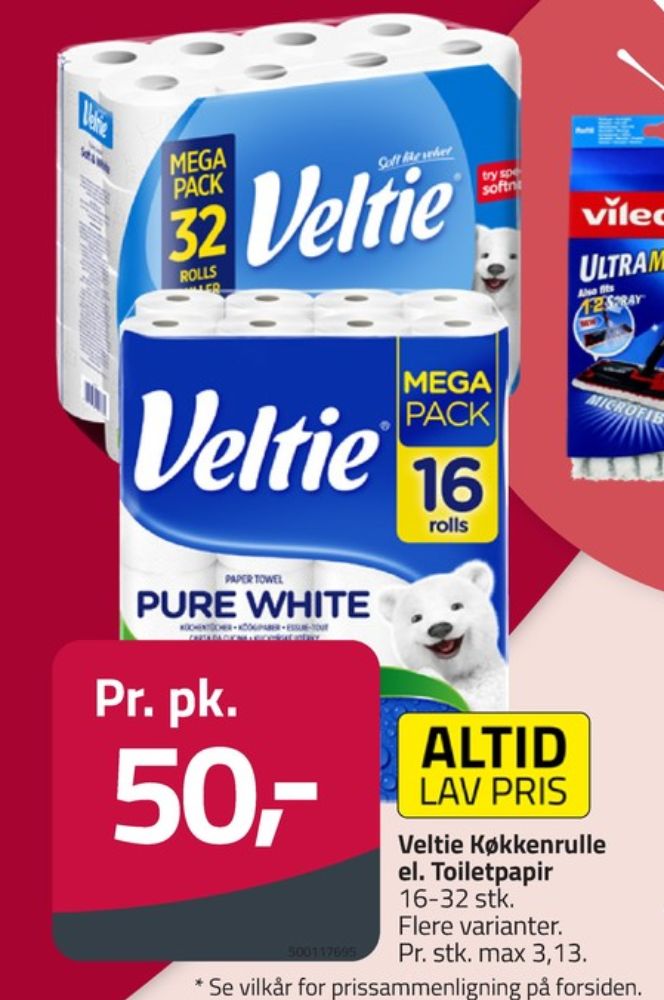 Veltie, Toiletpapir