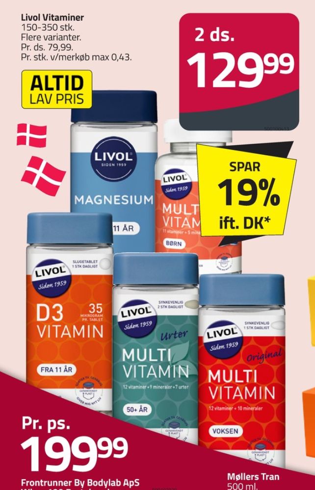 Livol Multi, Vitaminer