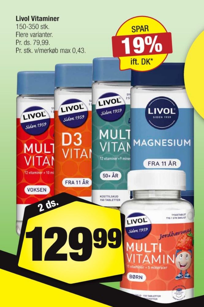Livol Multi, Vitaminer