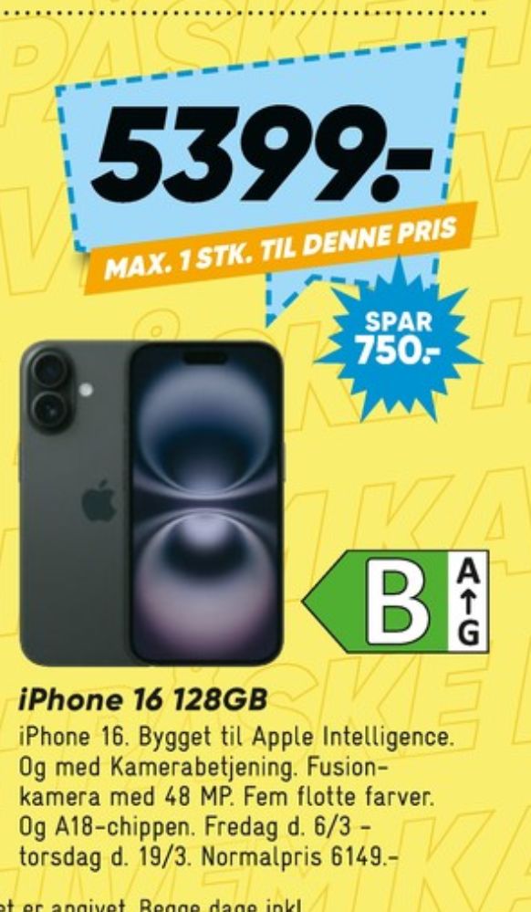 Apple Iphone 16, Mobiltelefon