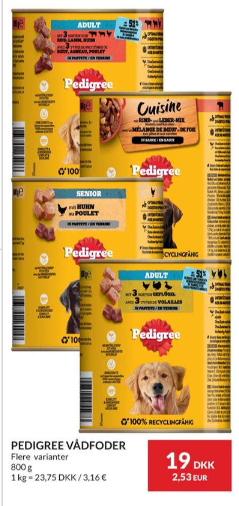 Pedigree, Hundefoder