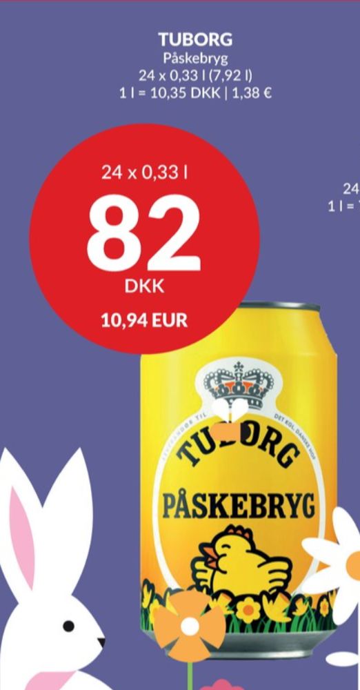Tuborg Påskebryg, Øl 24 pk.