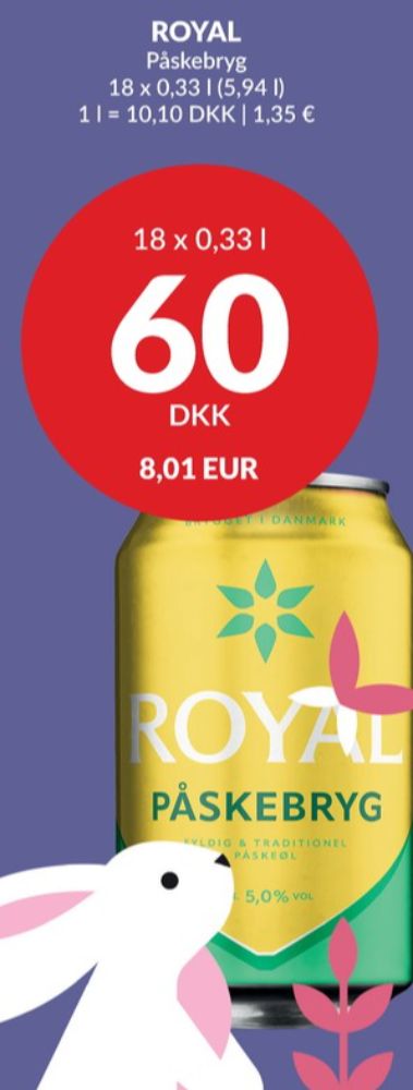 Royal Påskebryg, Øl 18 pk.