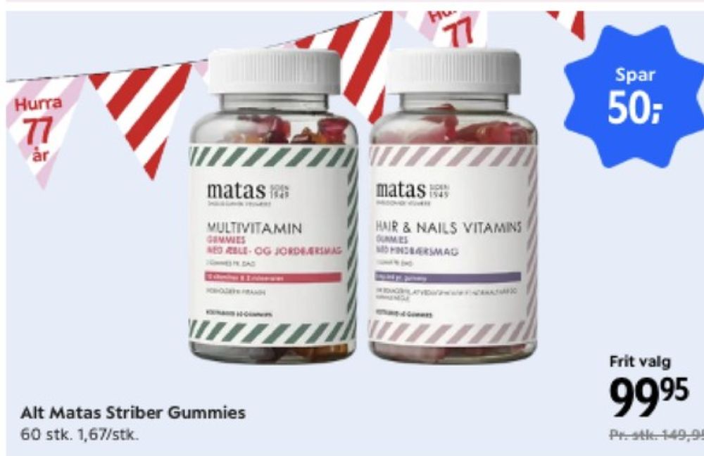 Matas, Vitaminer