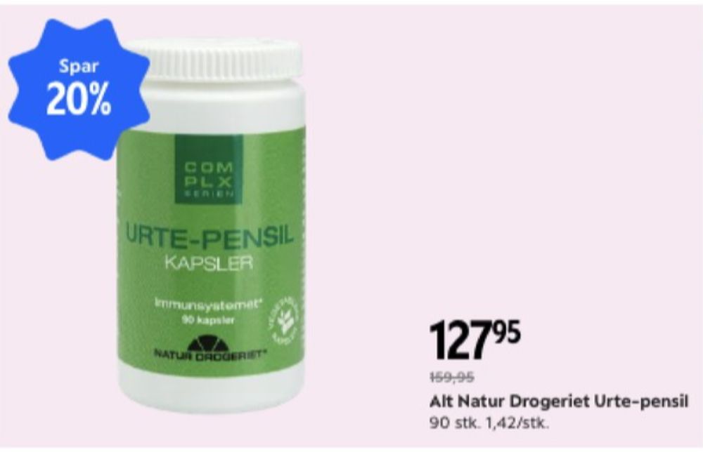 Natur Drogeriet, Kosttilskud