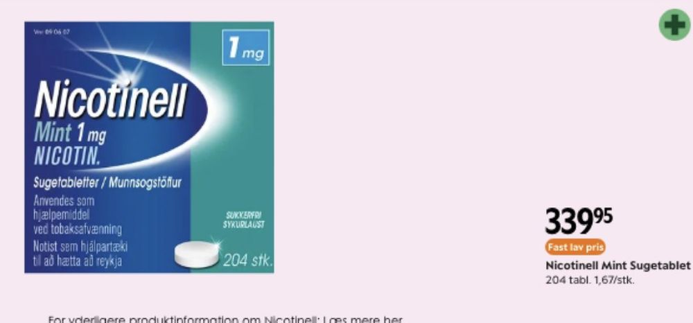 Nicotinell, Sugetabletter