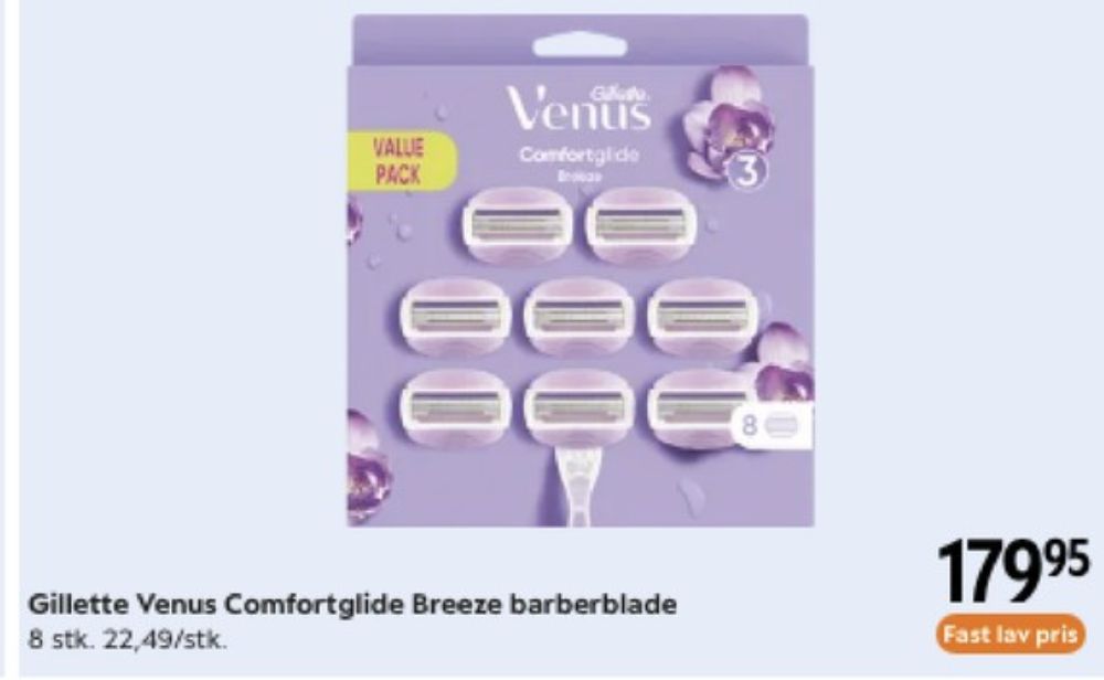 Gillette Venus Comfortglide Breeze, Barberblade